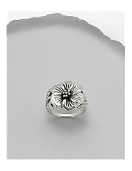 Flower Ring In 92.5 Sterling Silver