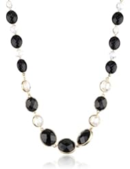 Napier "Shimmery Shine" Gold-Tone Jet Necklace, 19"