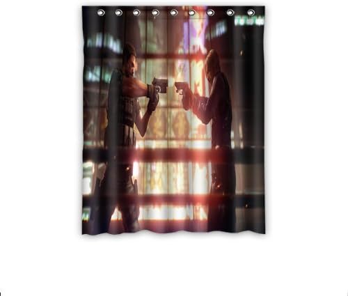Daniellestore Custom Personalized Soldiers Weapons Resident Evil Blackout Window Curtains/drape/Panels/Treatment Polyester 52 x 63 inches(One Piece)