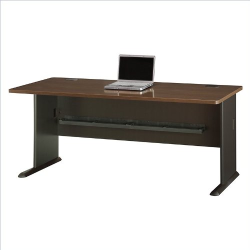 BUSH BUSINESS FURNITURE Bush Industries Walnut Series A Desk, 72Inch Office Store
