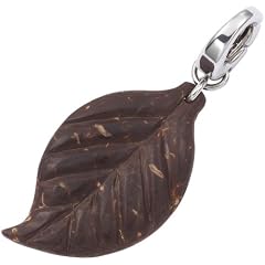 FOSSIL Damen Charm Anh�nger Edelstahl Holz Blatt JF82529040