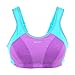 SYROKAN Women's No-Bounce Full-Support Racerback Pro High Impact Sports Bra Lilac 42DD