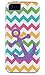 DandyCase 2in1 Hybrid High Impact Hard Nautical Anchor Colorful Chevron Pattern + Purple Silicone Case Cover for Apple iPhone 5S & iPhone 5 (not 5C) + DandyCase Screen Cleaner