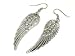 Trendy Silver Tone Angel Wing Dangle Earrings 2 3/4 Drop ~ You Choose Finish