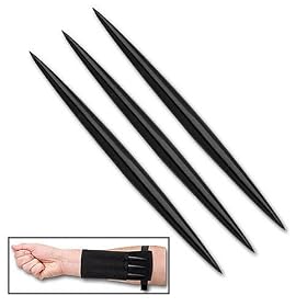 Black Lightning Ninja Throwing Spikes with Sheath