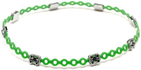 Braced-Lets, Green & Silver