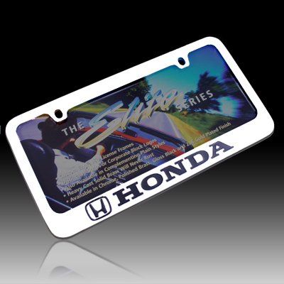 Honda Chrome Solid Brass License Frame