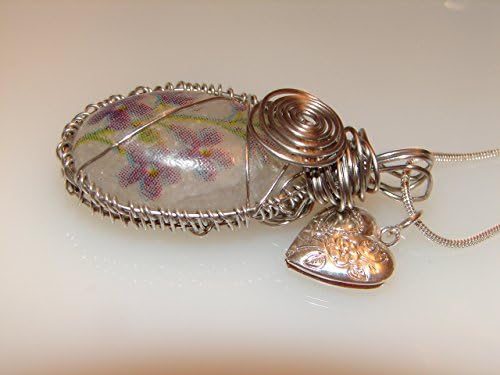 Ocean Beach Forget Me Not Sea Stone White Quartz Pendant Necklace