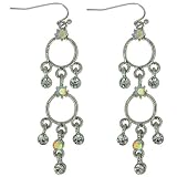 Clear And Pink Dreamcatcher Cascade Chandelier Dangle Earrings