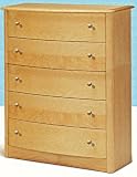 Spring Break 5 Drawer Chest w/ Metal Hardware Collector's Cherry