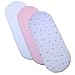 Pack of 3 Fitted Cotton Moses Basket Sheets - 1 White, 1 Pink, 1 Pink Teddy Ami