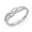 Sterling Silver Round Diamond Twisted Fashion Ring (1/10 cttw)