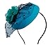 Fascinator Hair Clip Head Hoop Veil Wool Flower Hat Derby Cocktail Party Wedding