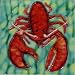 Lobster Decorative Ceramic Wall Art Tile 6x6