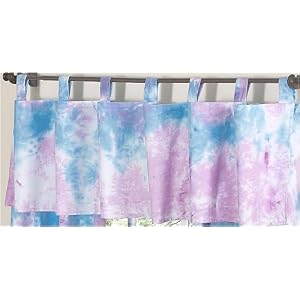 Buy Blue and Purple Tie Dye Window Valance by JoJo... by JoJo Designs now!