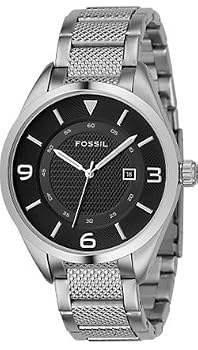 Fossil #FS4433 Men's Stainless Steel Black Dial Watch