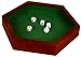Wood Hexagonal Dice Tray - Felt Lined - 12.5"