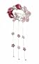 Pink Dangling Wreath Swarovski Brooch Haiclip Jewelry
