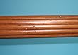 1-3/8" Wood Fluted Drapery Rod in Estate Oak Finish 6' Long [CAPITOL CITY LUMBER]