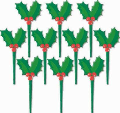 Classic Holly Picks, 10ct