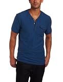 Kenneth Cole Men’s One Pocket Henley Shirt, Dusk Blue, Small