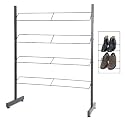 3 Black Steel Shoe Racks with 4 Shelves