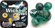 Mega Marbles - WICKED OWL MARBLES NET (1 Shooter Marble, 24 Player Marbles & 2 Display