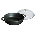 Staub 1272356 Bräter rund, mit Glasdeckel, 24 cm, schwarz