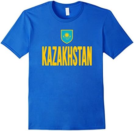 Men's KAZAKHSTAN T-shirt 2016 2017 Kazakh Flag Tee Small Royal Blue
