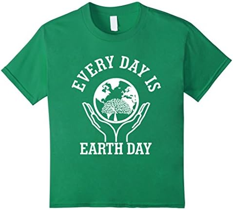 Kids Every Day Is Earth Day 2016 Pray Nature Recycle Save T-Shirt 10 Kelly Green