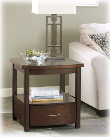 Contemporary Medium Brown End Table