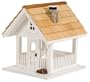 Le Petit Chalet LPC-1012 Fly Thru Bird Feeder - White and Natural