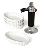 Orka F46100 Creme br&ucirc;l&eacute;e set: Gas K&uuml;chenbrenner mit 4 Sch&auml;lchen