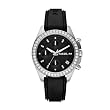 Fossil - ES2882 - Montre Femme - Quartz Analogique - Cadran Noir - Bracelet Silicone Noir