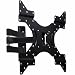 VideoSecu ML520EB long arm LCD wall mount bracket fitting VESA 400X400 300X300 200X200 200X100 LCD TV and display with removable mount adaptor plate (black)