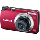 New Canon 5038b001 16.0 Megapixel Powershot A3300 Digital Camera Red Intelligent Contrast Selection