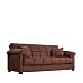 Amazon price tracker, Amazon price history charts, Handy Living CAC4-S1-AAA89 050 Living Room Convert-A-Couch Microfiber Sleeper Sofa With Pillow Top Arms, Dark Brown With 2 Decorative Decorative Throw Pillows