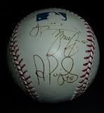 Albert Pujols Tony LaRussa +19 2008 Cardinals Signed Baseball PSA/DNA LOA Auto'd