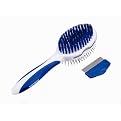 Pin/Bristle Brush with Flea Comb
