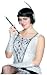 Flapper 1920's Cigarette Holder Sequinned Black 12"