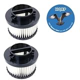 HQRP 2-Pack Washable & Reusable Hepa Filters compatible with Dirt Devil Purpose for Pets Hand Vac M0105 / 0105 [Vacuum Cleaners] plus HQRP Coaster