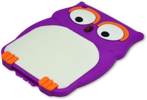 I Need(TM) Purple Owl Design Cartoon Cute Silicone Case Cover Skin Compatible For iPad Mini