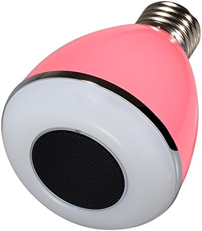 Smart Bulb Speaker,Likisme Smart Bluetooth Wireless Multicolored LED Light Bulb with Speaker, for Apple iPhone, iPad and Android Phones(PINK)