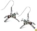 Sterling Silver Turquoise Inlay Mosaic Horse Earrings