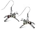 Sterling Silver Turquoise Inlay Mosaic Horse Earrings