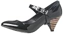 Firetrap Womens Pinot Twin Strap Shoe Black Patent