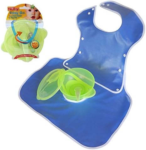 Toppy Toddler Baby Bibs, Child Placemats and Dinnerware Sets, Ultimate Spill Protection - Royal Blue