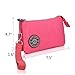 ZYSUN Womens Nylon Small Little Clutch Card Money Handbag Purse Wristlet Bag(605,red)