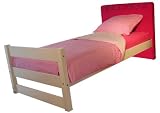 lit pour enfant en pin type lll finition laqu ivoire housse pompon