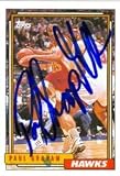 Paul Graham autographed Basketball Card (Atlanta Hawks)